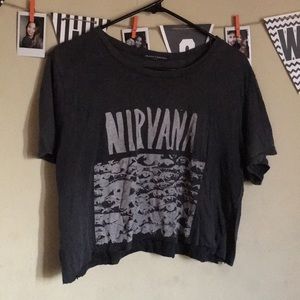 Brandy Melville cropped Nirvana tee